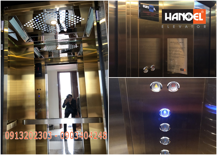 Thang máy Hanoel inox gương